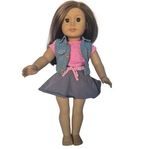 American Girl Just Like You Doll With Necklace 18"